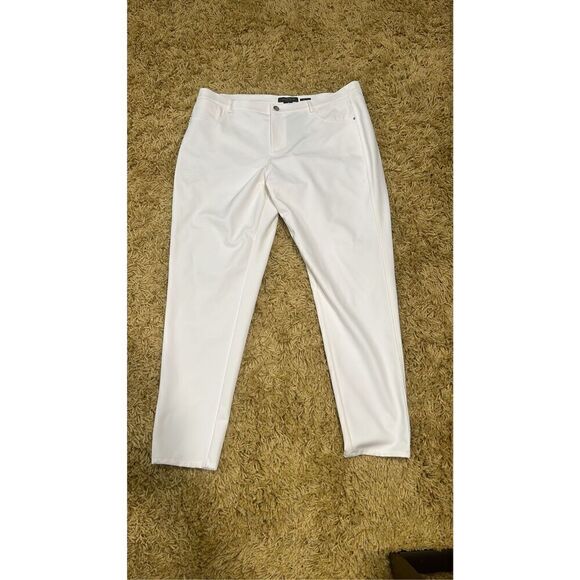 COPY - Lafayette 148 New York White Acclaimed Stretch Mercer Pant Size 16 - Picture 4 of 6